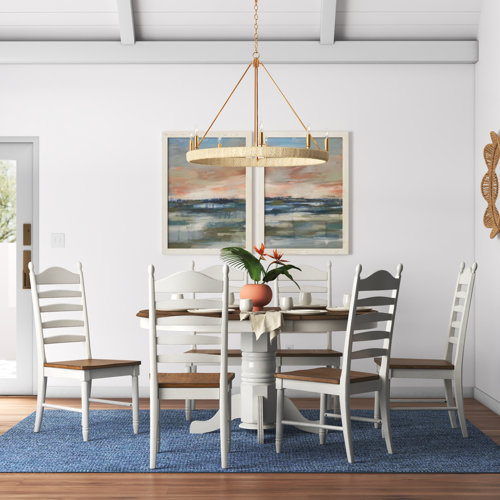 Beachcrest Home Lytham 8 Piece Extendable Pedestal Dining Set & Reviews Wayfair